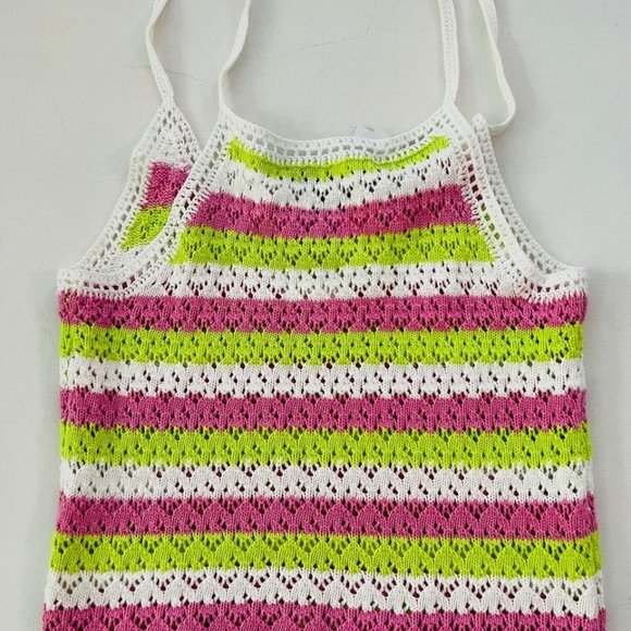 French Connection Nora Striped Crochet Knit Tank - Picture 3 of 3